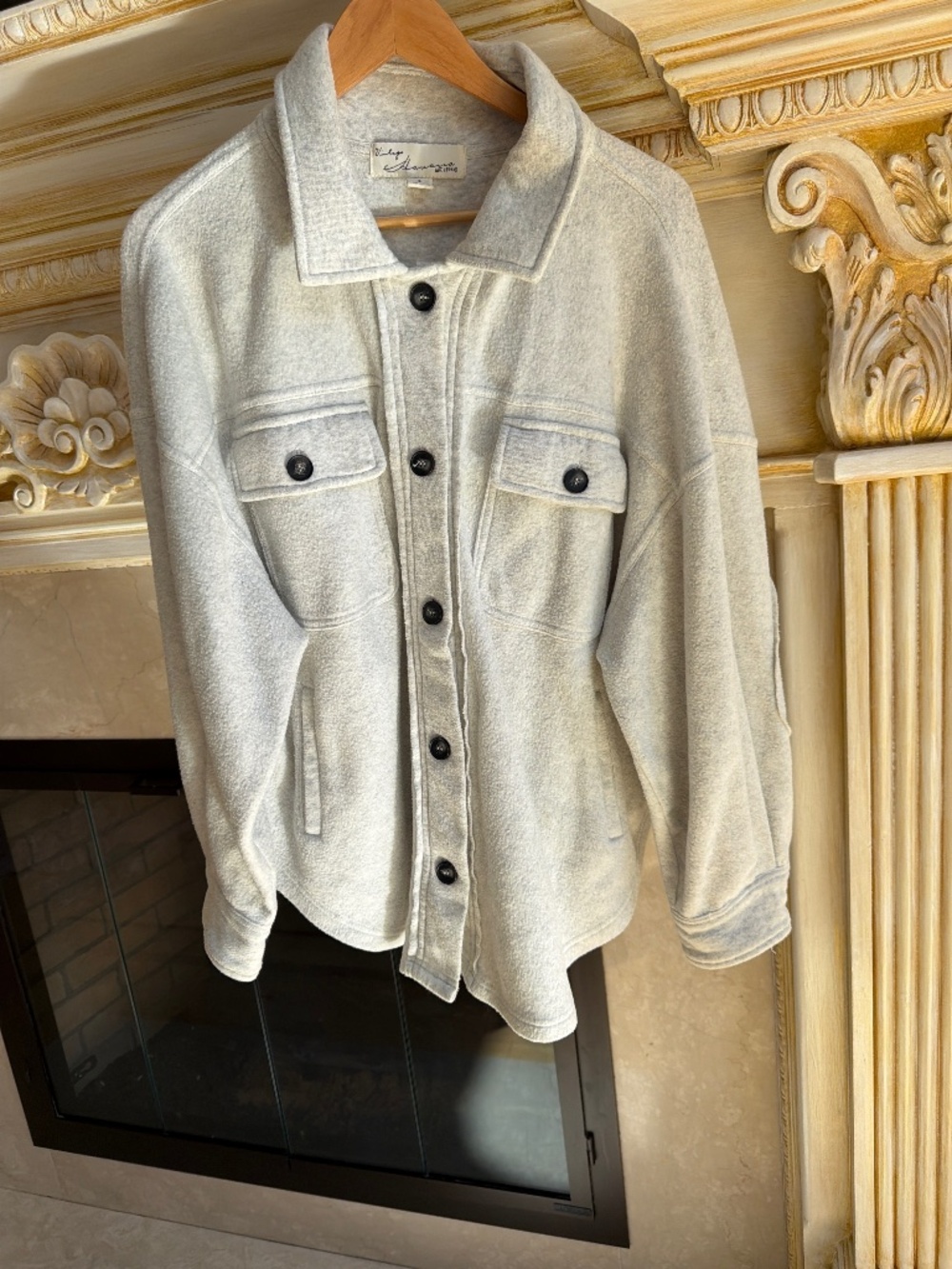 Button up sweatshirt/shacket